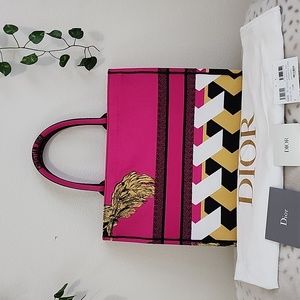 Christian Dior Pink & Blue Zebra Printed Book Tote – TBC Consignment